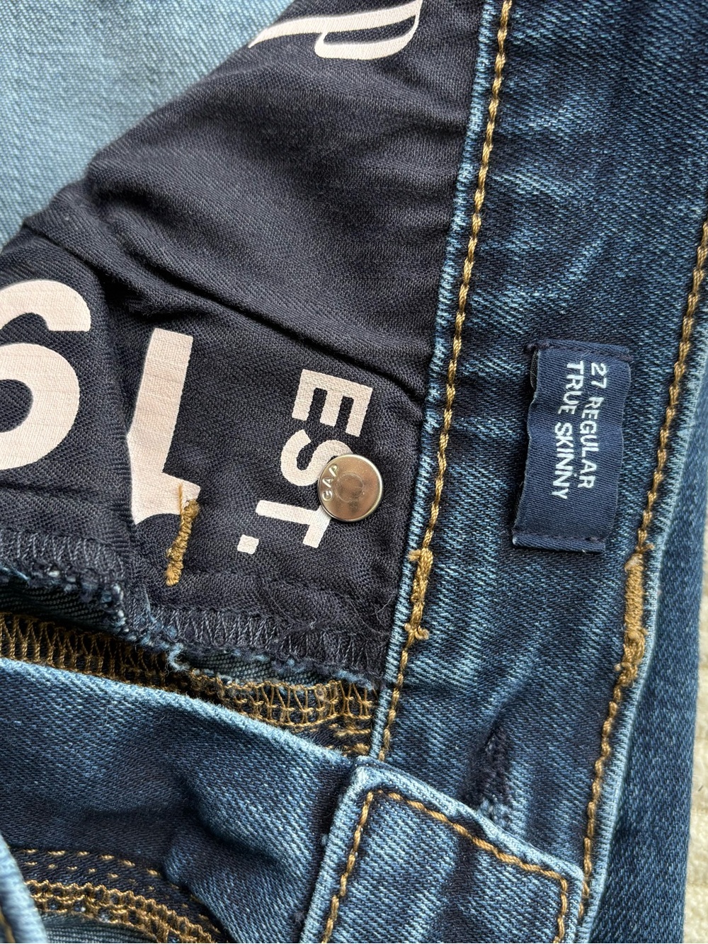 Gap Size 27 Regular True Skinny Blue Jeans - Picture 6 of 8